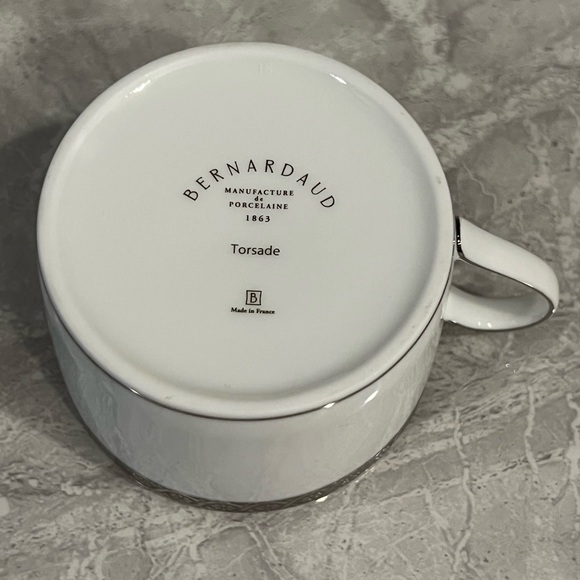 Bernardaud Torsade Platinum Tea Cup - Picture 2 of 3